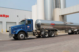 Milk semi truck