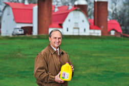 Weigel with a carton of milk