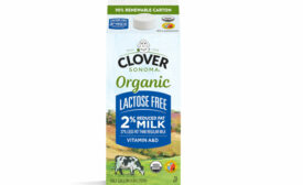 90 Percent Renewable Carton Packaging of Clover Sonoma Organic Lactose Free Milk