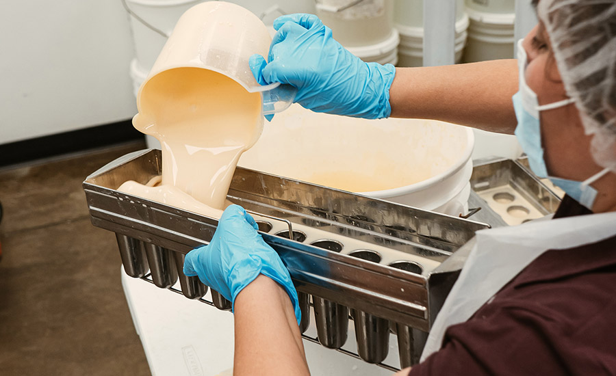 pouring cream