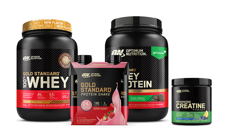 Gold Standard 100% Whey, Gold Standard Protein Shake, AMIN.O. ENERGY and Micronized Creatine Powder