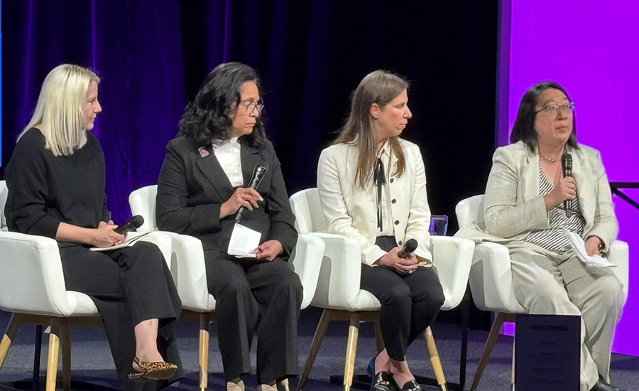 Left to right: Catherine Duregger of Shamrock Foods Co., Registered Dietitian June Thompson, Amanda Blechman of Danone North America and National Fluid Milk Processor CEO Yin Woon Rani discuss GLP-1 and other health trends during IDFA Dairy Forum.