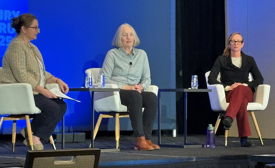 Left to right: IDFA Associate Vice President Michelle Matto, Dr. Joanne Slavin and Marie Latulippe talk about several health and wellness topics during IDFA Dairy Forum.